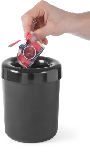 HENDI Tischabfallbehälter oder Besteckbehälter - Farbe: schwarz - ø130x(H)160 mm
