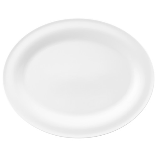 Seltmann Platte oval 35 cm, oval, Form: Community, weiss, hohe Kantenschlagfestigkeit, Made in Germany