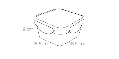 Dose FRESHBOX 2.0 l, quadratisch