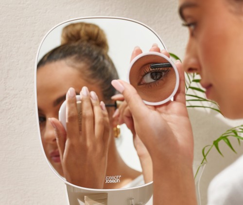 Joseph Joseph Viva Standspiegel mit Kosmetik-Organizer - Shell