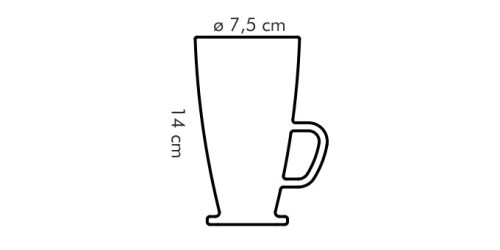 Latte-Macchiato-Glastasse CREMA 300 ml