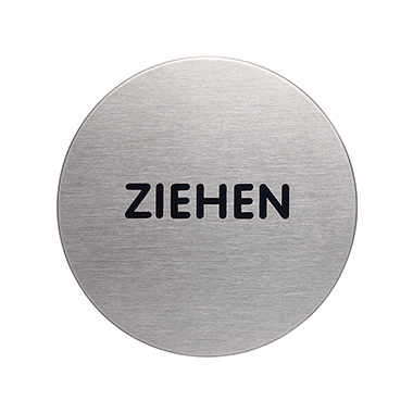 DURABLE Piktogramm Türschild PICTO 65mm Ziehen Edelstahl, gebürstet silber metallic