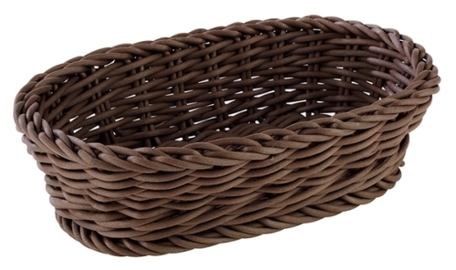 Korb, oval 19 x 12 cm, H: 6 cm Polypropylen, braun -PROFI LINE- spülmaschinengeeignet bruchsicher stapelbar