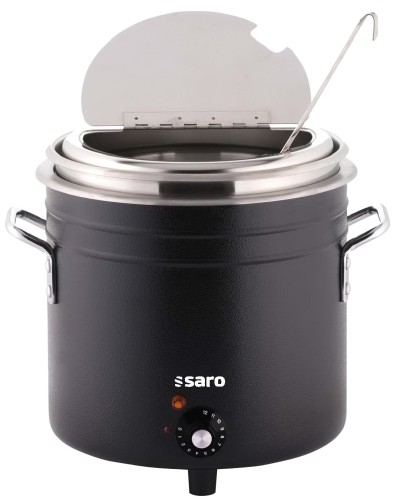 SARO Retro Suppenkessel schwarz - Suppenkessel im Retro Design mit extra starken 1400W, somit können Sie im Handumdrehen sogar Gefrorenes