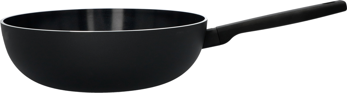 Wok flacher Boden, 28 cm, rund, Aluminium, Serie: Alu Comfort 3. Marke: Demeyere