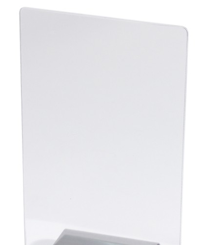 Kartenhülle aus klarem PVC passend zu Speisekartenhalter aus Edelstahl 18/0, hochglänzend poliert Größe: 20 cm x 12 cm