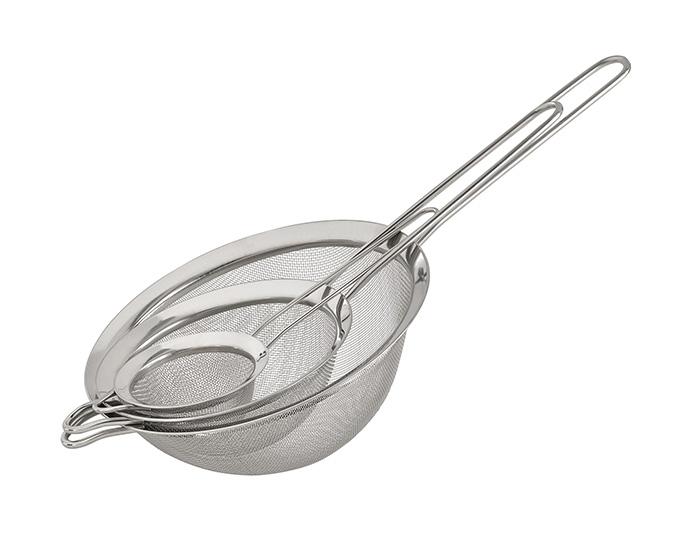 APS Passiersieb, 3er Set Ø 8,5 / Ø 14,5 / Ø 19,5 cm 18/8 Edelstahl