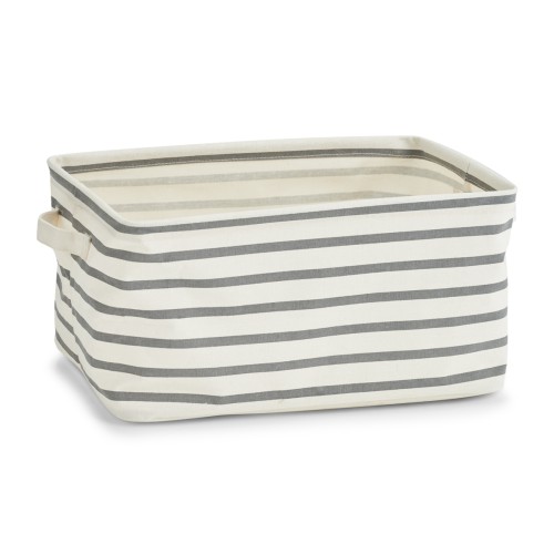 Aufbewahrungskorb, Canvas, 36x25x18 cm. Farbe: grau/natur. Ob im Kleiderschrank, auf dem Regal oder im Badezimmer - unser Aufbewahrungskorb aus