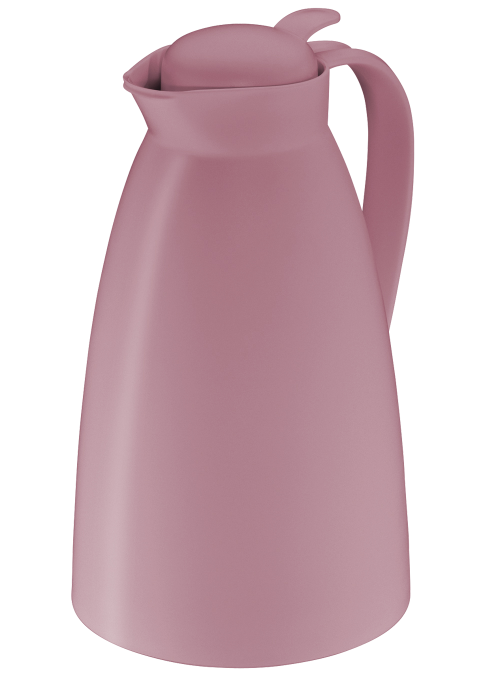 Isolierkanne Eco romatic rose mat 1,0 l; Design by Martin Hauenstein; hochwertiger Kunststoff gefrostet mit Hartglaseinsatz