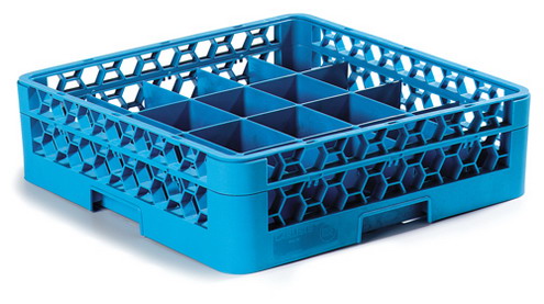 Carlisle Tassenkorb + Aufsatz, 50 x 50 cm, blau, 20 Fächer à 8,6 x 11 cm, Höhe 12,1 cm