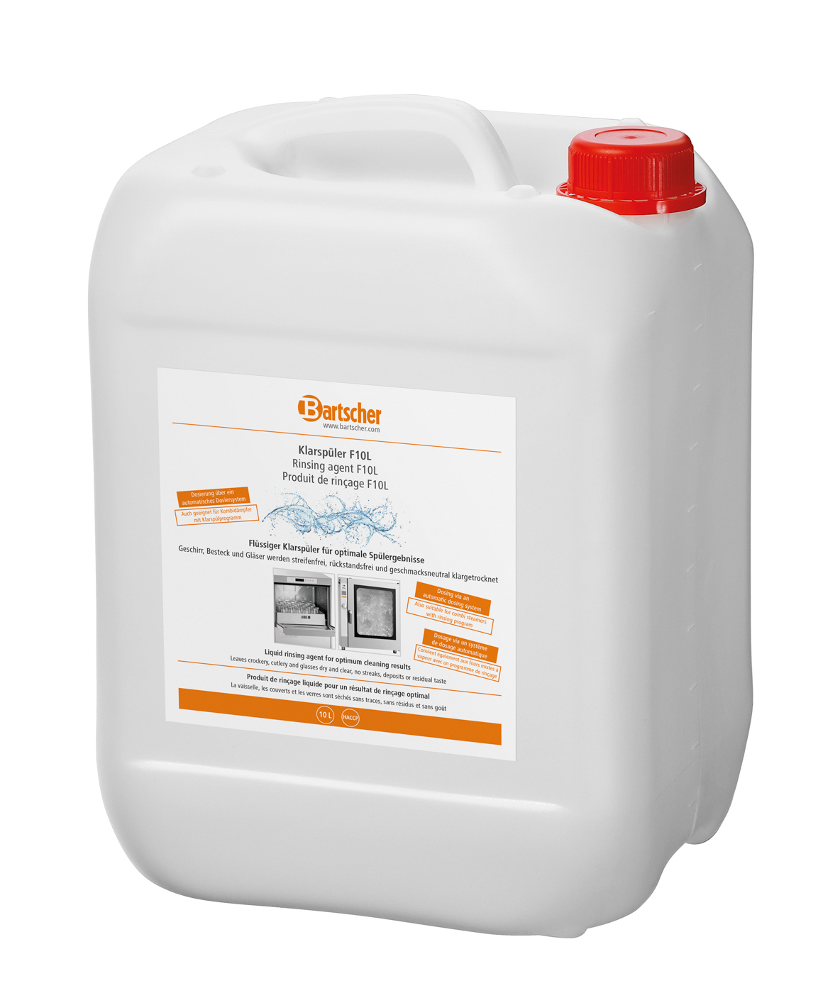 Bartscher Klarspüler F10L | HACCP-konform: Ja |Maße: 22 x 19 x 31,0 cm. Gewicht: 10,7 kg