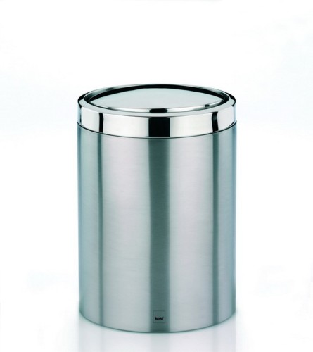 Kela Schwingdeckeleimer Ari Edelstahl 28,5cm 18cmØ 7L Abfallentsorgung leicht gemacht: beim Schwingdeckeleimer ANO aus Edelstahl mit