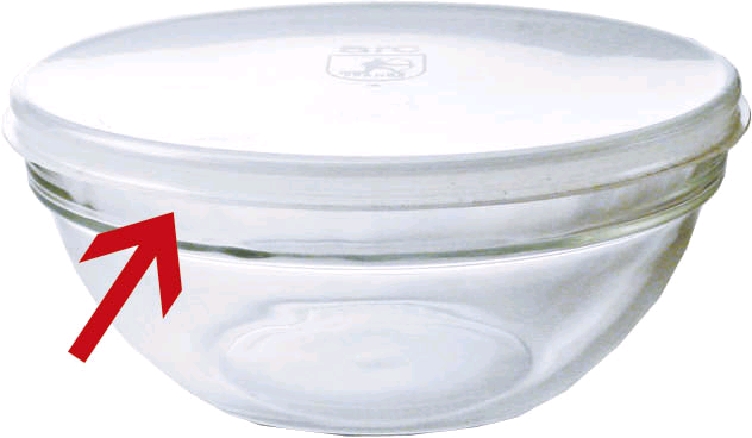 PE-Deckel für Glasschale EMPILABLE, Durchmesser: 230 mm.