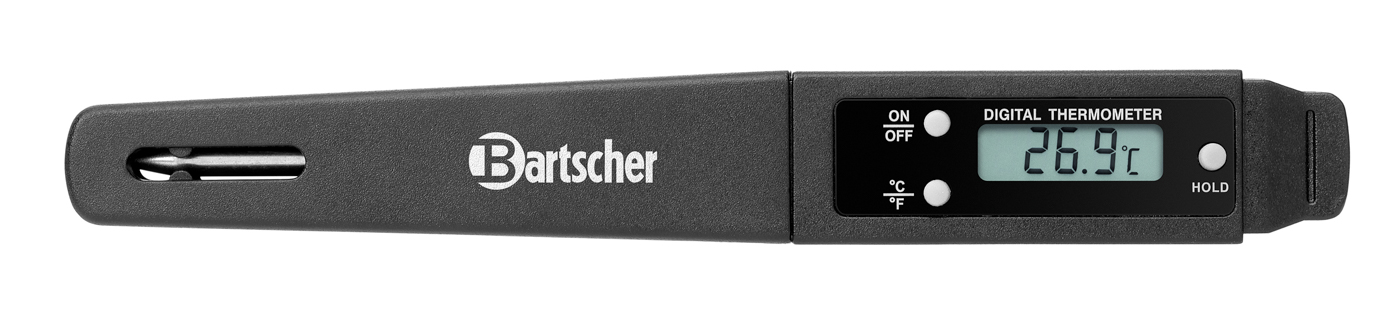 Bartscher Thermometer D1500 KTP | DurchmesserTemperaturfühler: 4 mm | Maße: 15,1 x 1,5 x 20cm. Gewicht: 0,025 kg