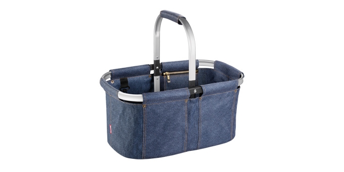 Faltbarer Einkaufskorb SHOP!, denim style