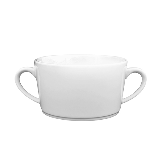 Suppen-Obere 0,26 l konisch - Form: Primavera -, weiss - aus Porzellan. Hersteller: Eschenbach., "Made in Germany".