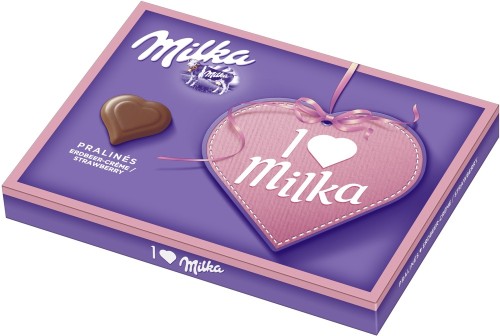 I Love... Milka Erdbeer Rahm Creme Pralines 110G