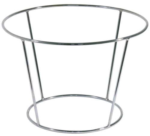 Buffetständer für Meeresfruchtschale passend zur Schale 7624 aus doppelt hochglanzverchromtem Stahldraht (Draht-Ø 5 mm)