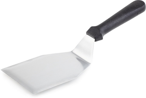 Spachtel / Fettabstecher 17 x 10 cm, Länge 30cm starre Edelstahl-Klinge rutschfester Griff aus Polypropylen, schwarz