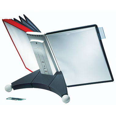 DURABLE Sichttafelständer SHERPA® TABLE 10 DIN A4 Polyamid 5 x rot, 5 x schwarz 10 Sichttafeln