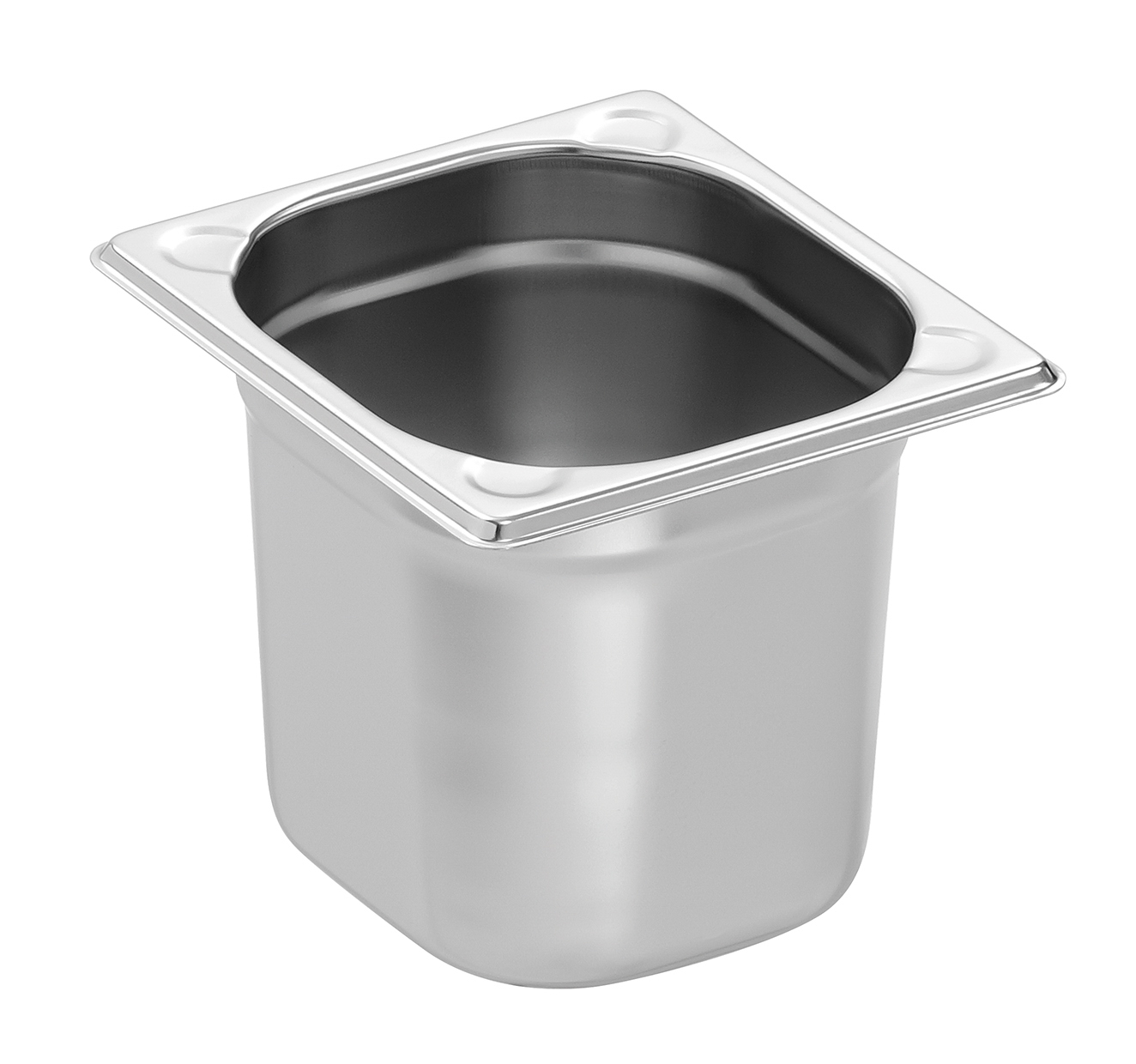 Bartscher GN-Behälter, 1/6GN,T150, Basic Line |Ausführung: Ohne Perforation | Maße: 17,6 x 16,2x 15,0 cm. Gewicht: 0,2 kg