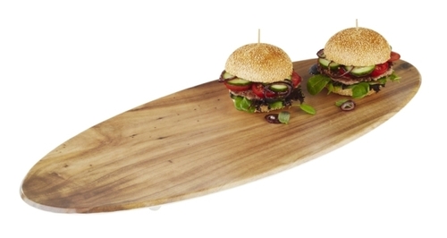 Platte -OAK LIGHT- 65 x 26 cm, H: 3 cm Melamin, Holzoptik: Eiche spülmaschinengeeignet stapelbar nicht mikrowellengeeignet