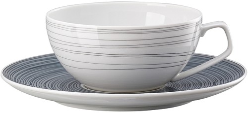 TAC Gropius Stripes 2.0 von Rosenthal, Teetasse 2-teilig, aus Porzellan, spülmaschinengeeignet