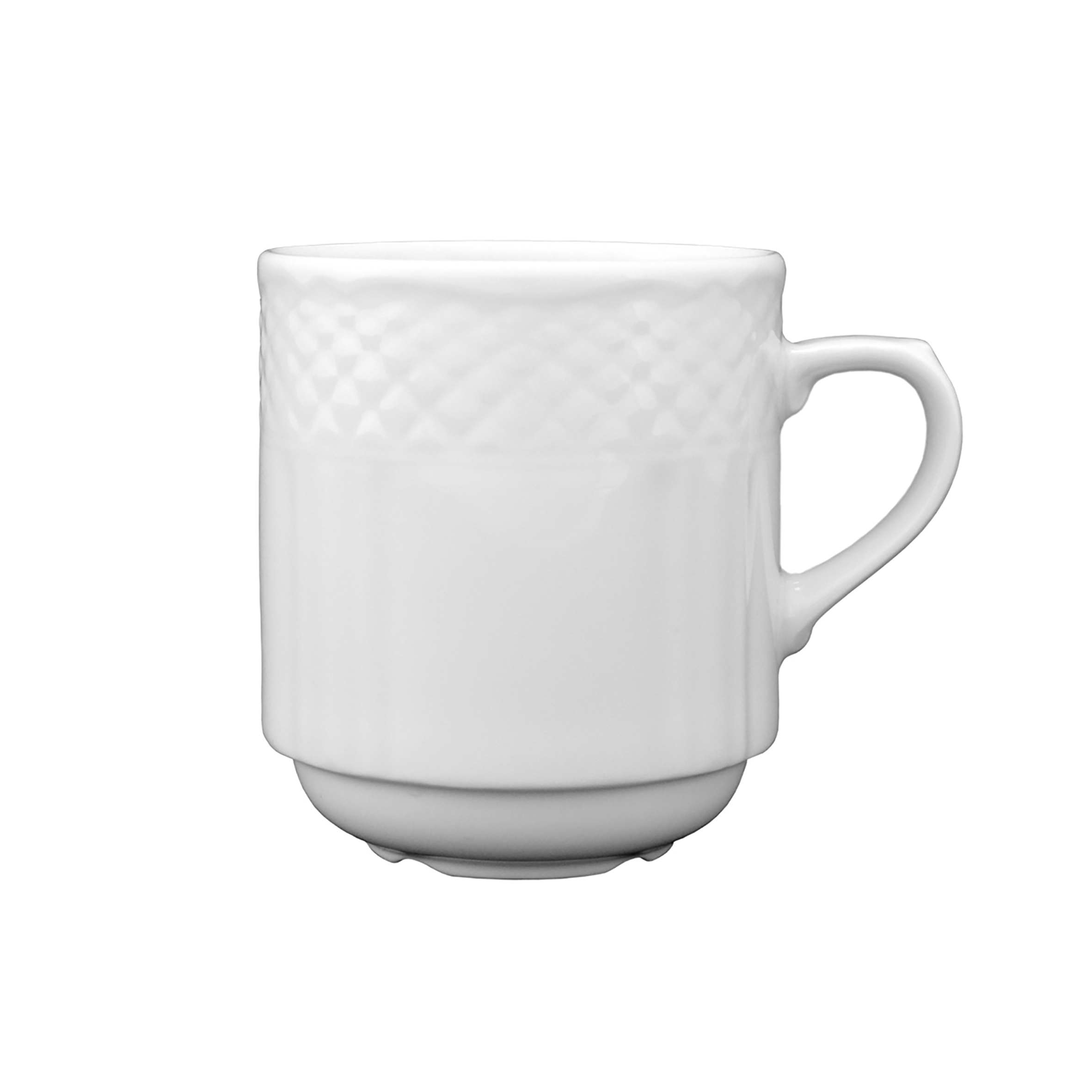 Henkelbecher Inhalt 0,26 ltr - stapelbar - Form LA REINE - uni weiß