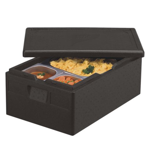 Isolier-Transportbehälter, EPP 60 cm x 40 cm x 23 cm schwarz "Gastro-Norm 1/1" von PAPSTAR