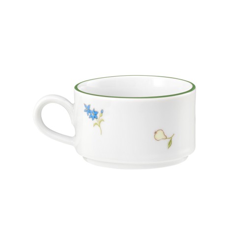 Seltmann Obere zur Moccatasse 0,09 l, rund, Form: Community, Dekor: 57389 Streublume grüne Linie, hohe Kantenschlagfestigkeit, Made in Germany