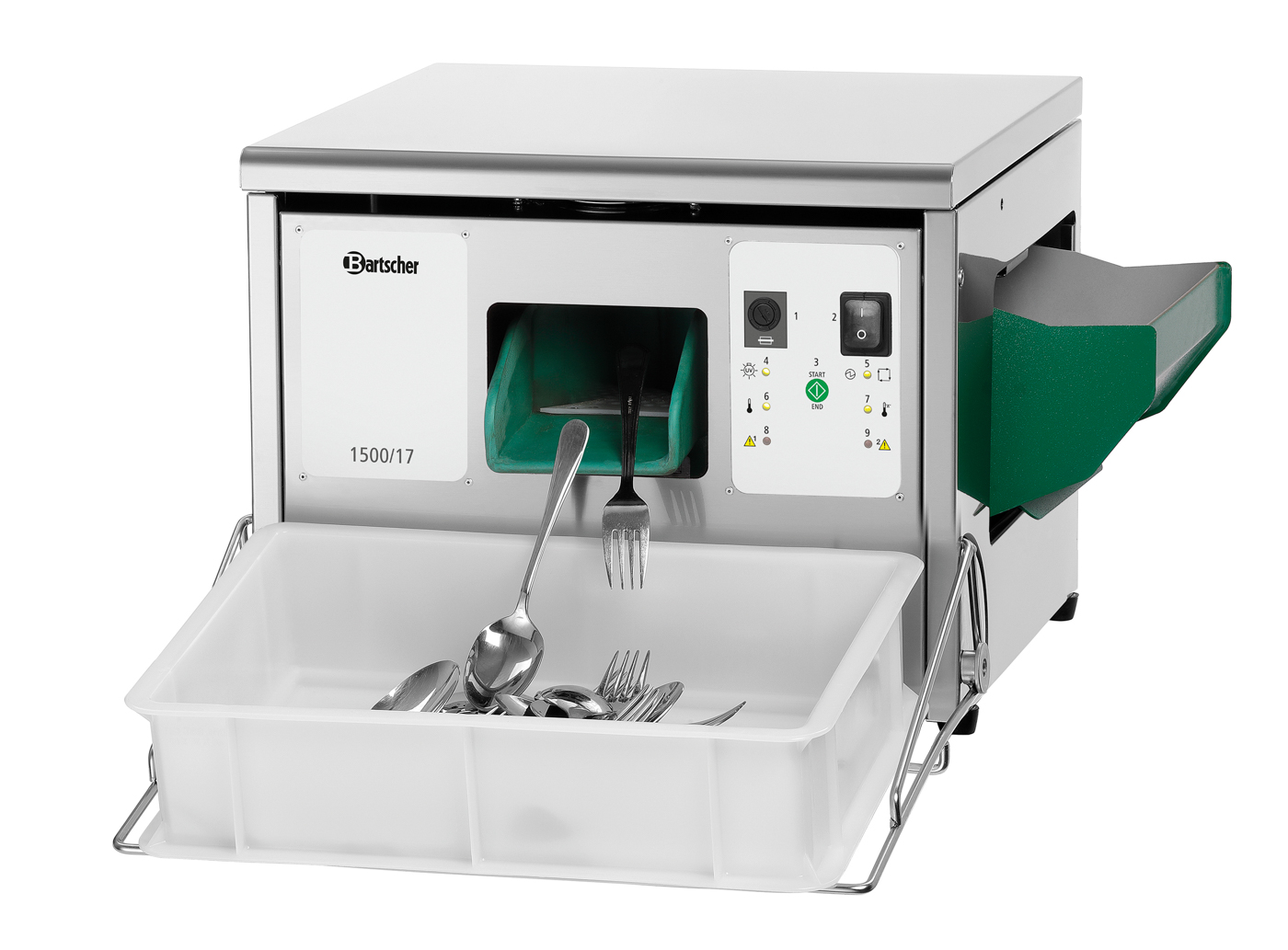 Bartscher Besteckkorbhalter 1500/17 | Ausgelegtfür: Besteckpoliermaschine 1500/17 | Maße: 43,5 x32,2 x 11,7 cm. Gewicht: 0,5 kg