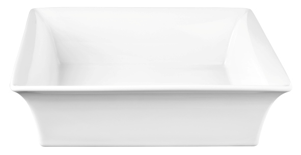 Seltmann Bowl 5160 25x25x7 cm, eckig, Form: Buffet-Gourmet, weiss, hohe Kantenschlagfestigkeit, Made in Germany