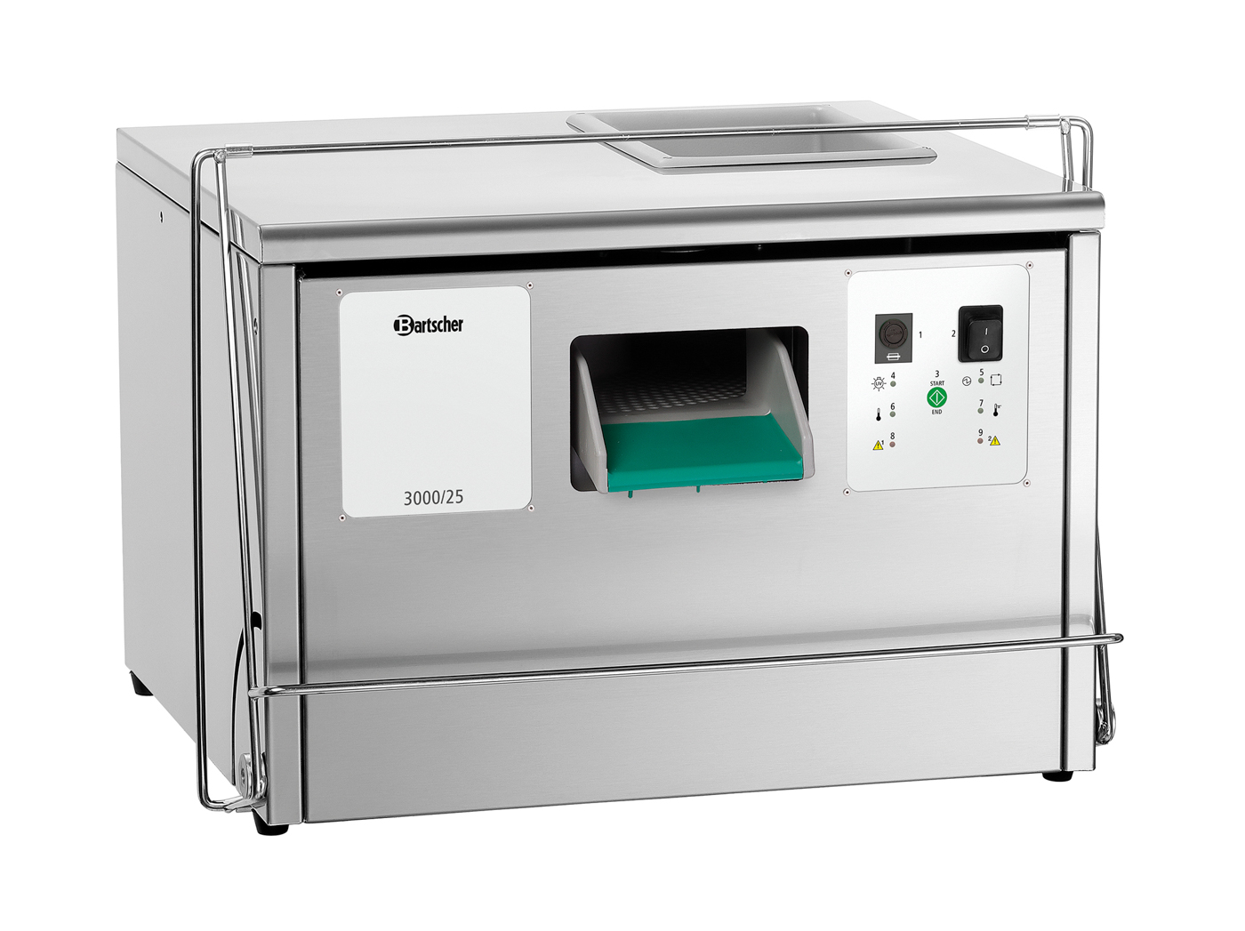 Bartscher Besteckkorbhalter 3000/25 | Ausgelegtfür: Besteckpoliermaschine 3000/25 | Maße: 61,7 x42 x 18,0 cm. Gewicht: 1,1 kg