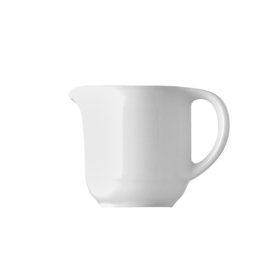 Gießer mit Henkel 0,15 l - Form: System - weiss -, aus Porzellan. Hersteller: Eschenbach. "Made in, Germany".