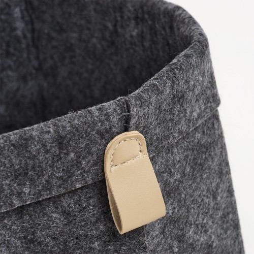 Aufbewahrungskorb, Filz, anthrazit. Länge: 160 mm. Breite: 160 mm. Höhe: 170 mm