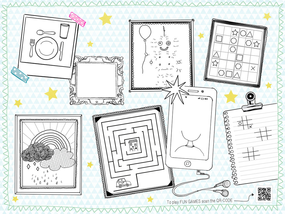 DUNI Papier-Tischsets 30 x 40 cm, Keep drawing