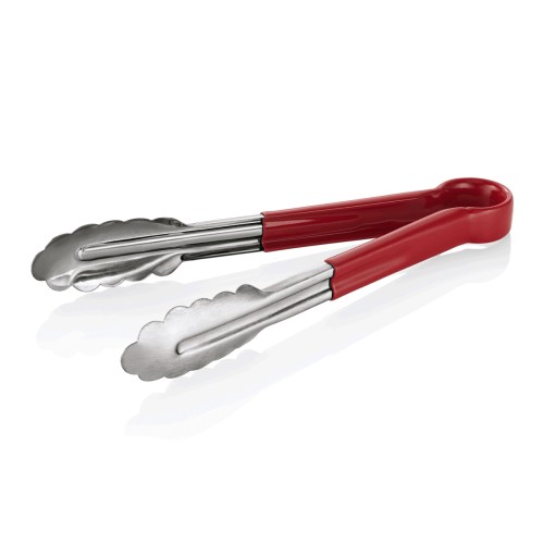 HACCP Universalzange, Material: Chromnickelstahl, Kunststoff. Serie: Tongs 1546 HACCP. Farbe: rot. Maße: Länge: 230 mm