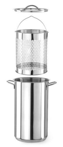 Spargeltopf aus Edelstahl, 5,5 Liter, 160x280 mm