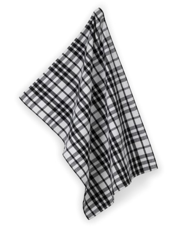 Kela Geschirrtuch Gianna aus 100% Baumwolle, weiß-schwarz, ca. 700mm x 500mm (L x B)
