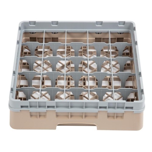 Cambro Gläserspülkorb beige mit 25 Fächern max Glashöhe 9,2cm. Dieser Gläserspülkorb bietet optimalen Schutz für Ihre