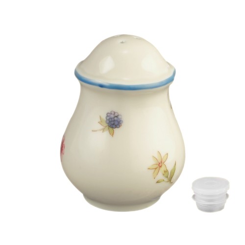 Seltmann Salzstreuer, rund mit Relief, Form: Marieluise, weiss0308 Streublume, hohe Kantenschlagfestigkeit, Made in Germany