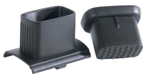 Resthalter zu Reiben, schmal aus gehärtetem Edelstahl 18/10, 22 x 3,5 cm feilenförmige Reibfläche, 18 cm langer schwarzer