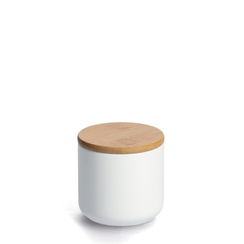Gewürzdose m. Bambusdeckel, 320 ml, Steingut,.