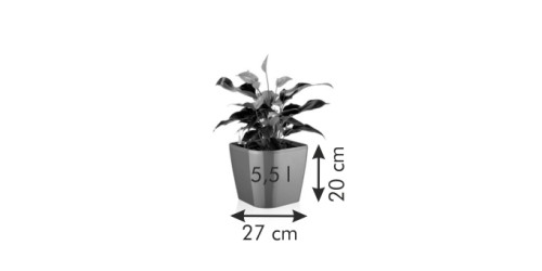 Blumenkasten SENSE mit Erd-Bewässerungs-System, dunkel rot