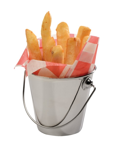 Servier- / Saucen-Eimer oben Ø 9 cm, H: 8,5 cm Edelstahl, 0,33 Liter -SNACKHOLDER- spülmaschinengeeignet stapelbar