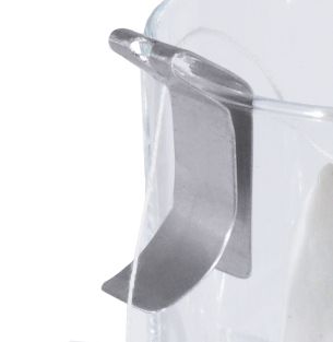 Teebeutelklammer aus Edelstahl 18/0, hochglänzend poliert, verhindert das Hineinrutschen des Beutelfadens, wertet Teegläser