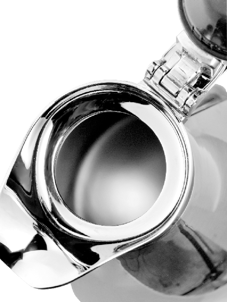 Isolierkanne PALACE, Inhalt: 0,6 Liter, Höhe: 195 mm, aus doppelwandigem Edelstahl 18/10, Einhandbedienung, Verschluss mit Dichtung