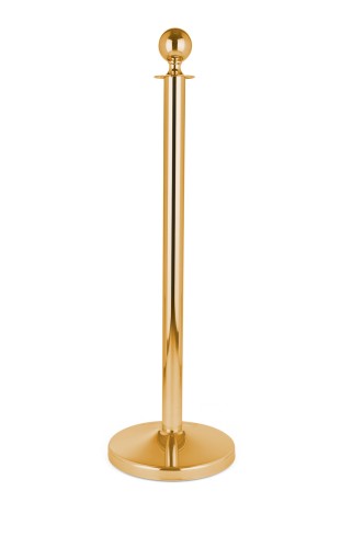 Abgrenzungspfosten, Serie CLASSIC ECO. Kugel. Edelstahl. goldfarben.