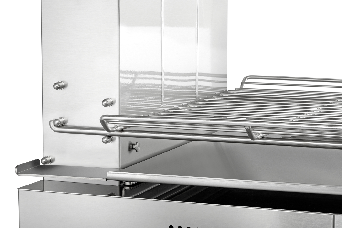 Bartscher Hi-Light-Salamander 600-2Z |Fettauffangbehälter: Ja | Maße: 59 x 55 x 51,5 cm.Gewicht: 40,2 kg