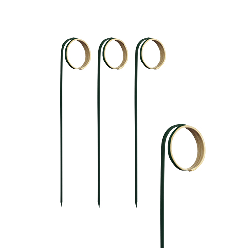 100 Fingerfood - Picker 11 cm schwarz "Twister" von PAPSTAR